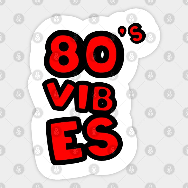 80's vibes Sticker by AlfinStudio